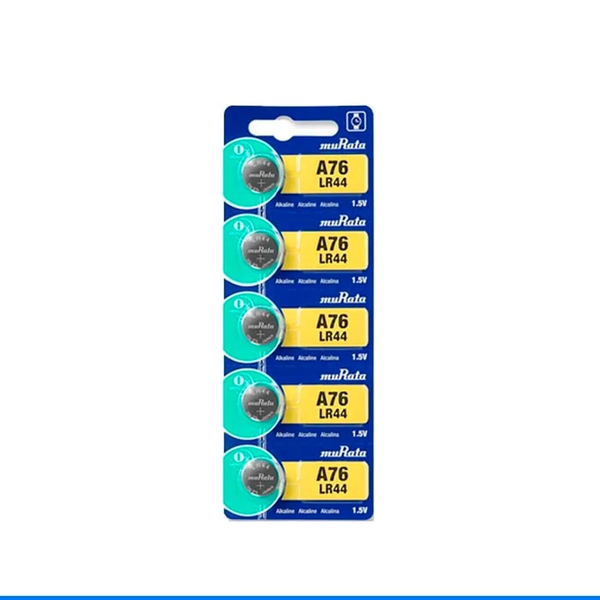 GENERICO - PILAS BOTON MURATA LR44 A76  X 5 UNIDADES
