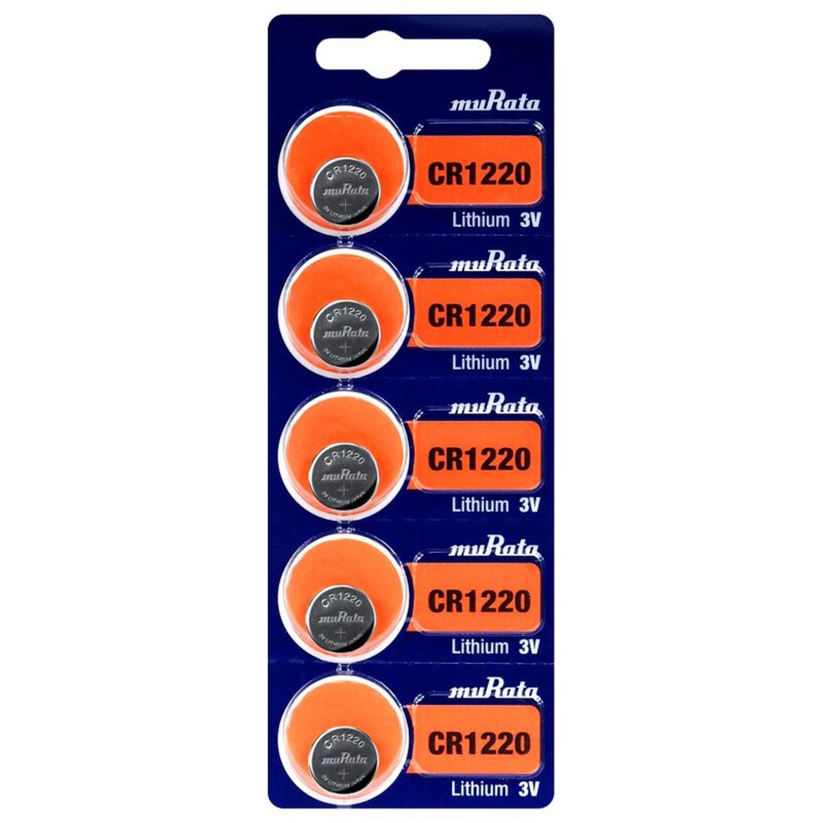 GENERICO - PILA DE LITIO CR1220 3V MURATA  X 5 UNIDADES