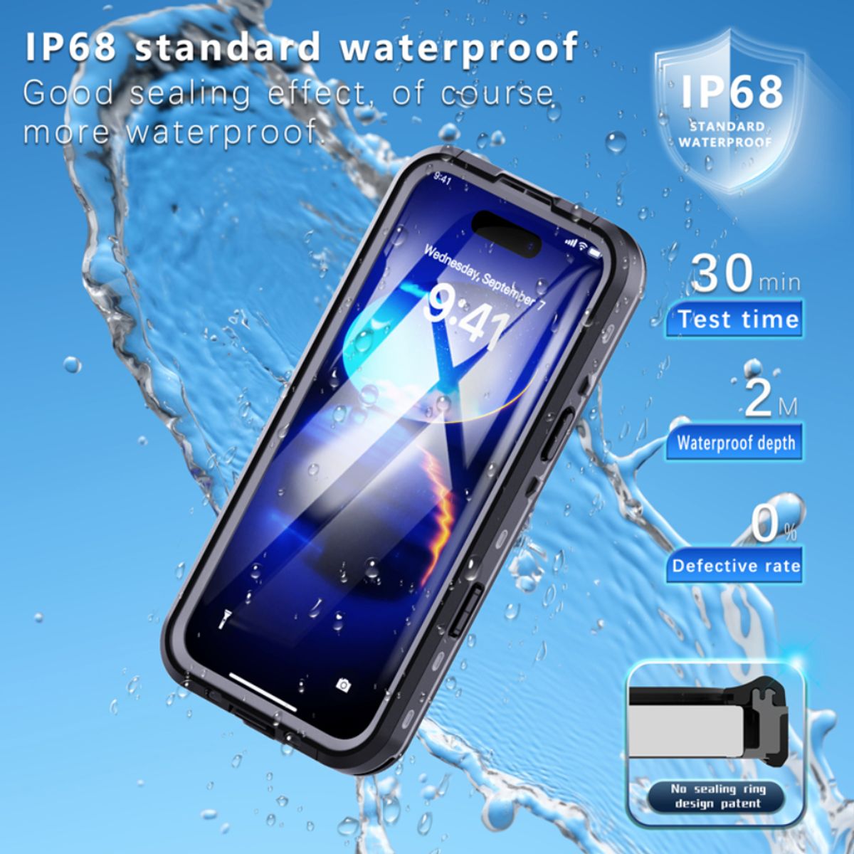 GENERAC - CASE PARA IPHONE 16 PRO MAX ACUATICO REDPEPPER