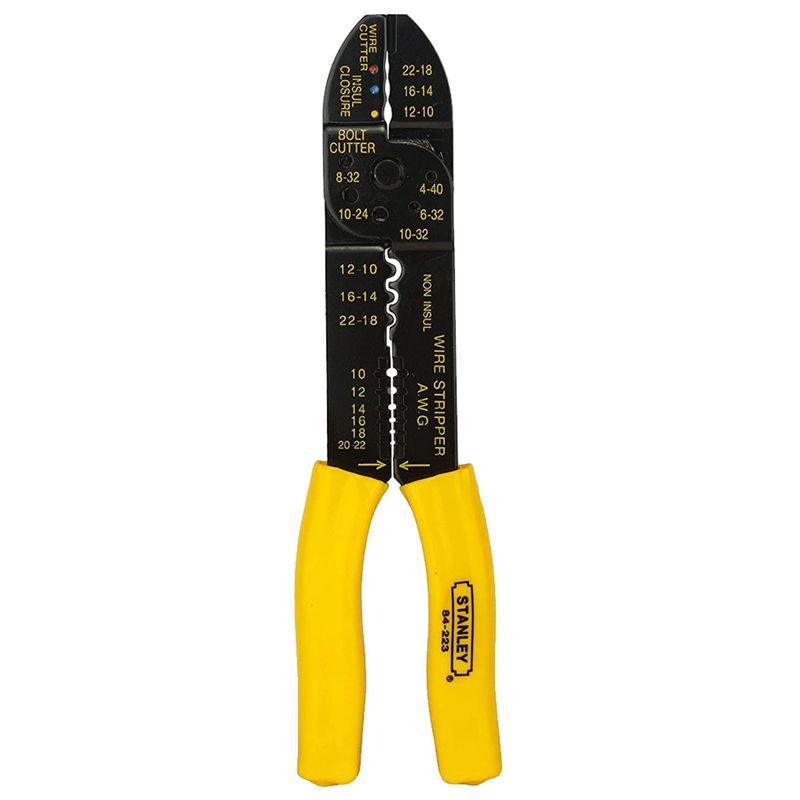 STANLEY - Alicate Pelacables ponchador profesional, 9 pulgadas STANLEY