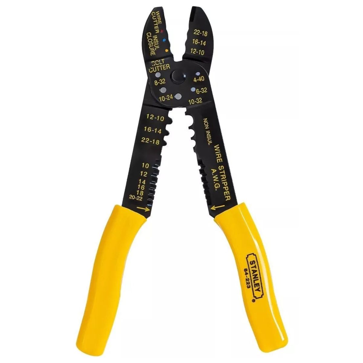 STANLEY - Alicate Pelacables ponchador profesional, 9 pulgadas STANLEY