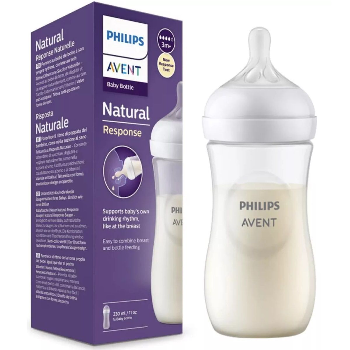 AVENT - Pack Biberones Avent Vidrio 240ml Plastico 330ml Y Escobilla