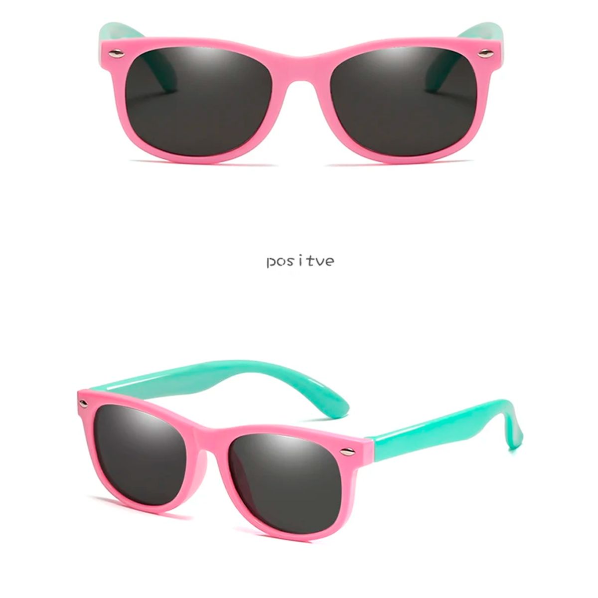 GENERICO - Lentes de Sol Niñas Flexibles polarizados uv400 rosa verd