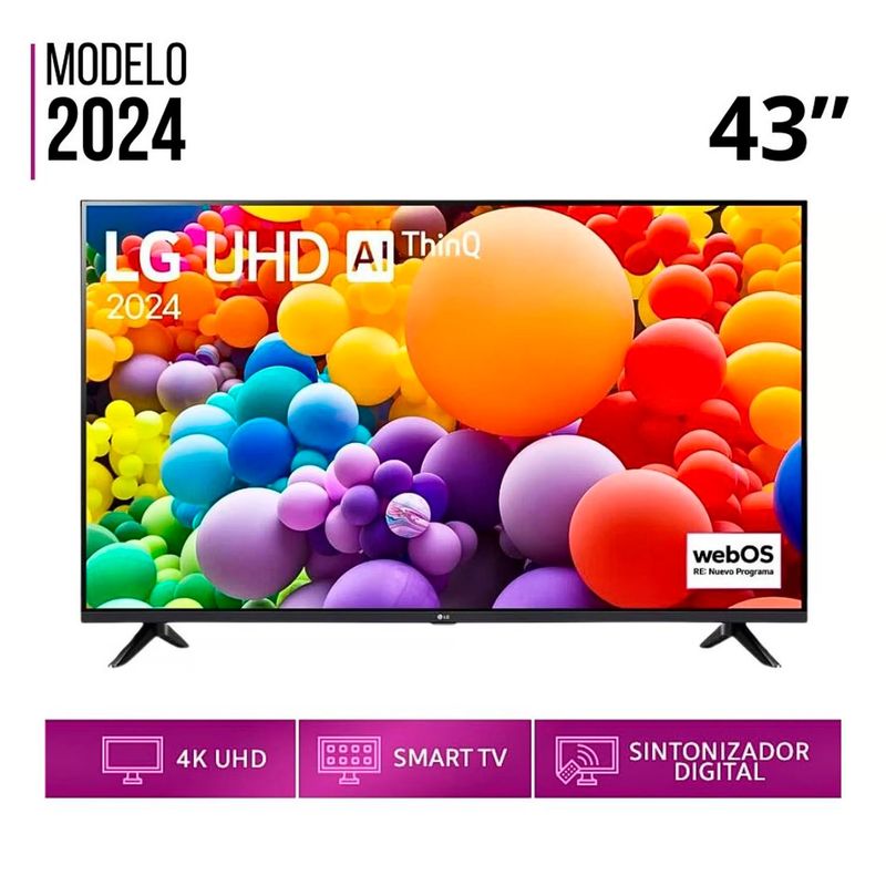 LG - Televisor LG 43 Pulgadas LED Smart TV UHD 4K con Thinq AI 43UT7300PSA