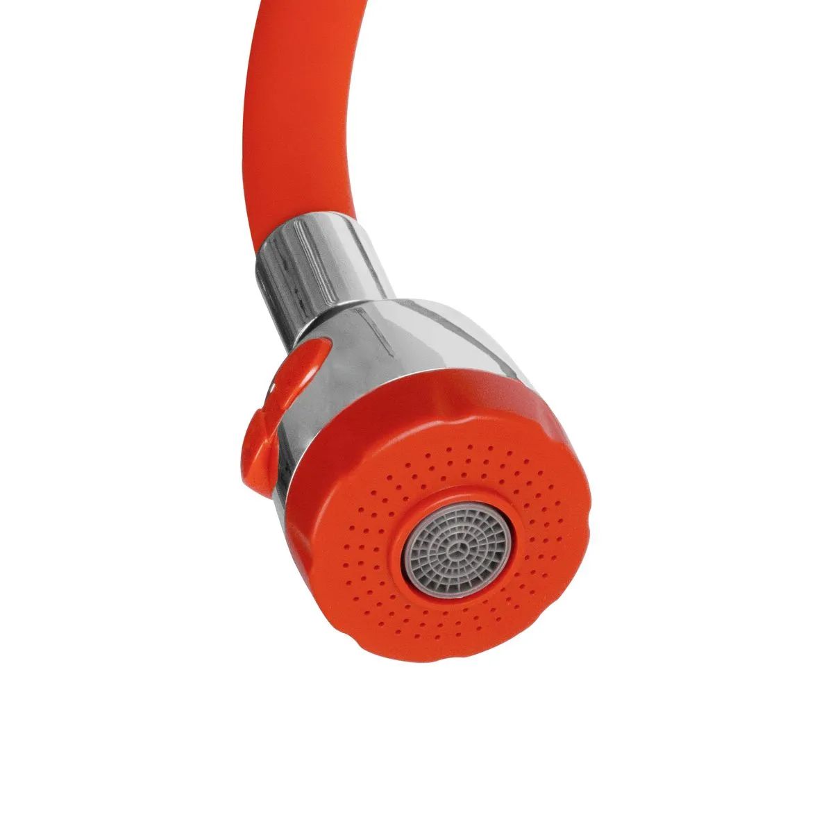 ITALGRIF - Grifería tipo Ganso para Cocina Modelo Buzios Acero Inoxidable Rojo