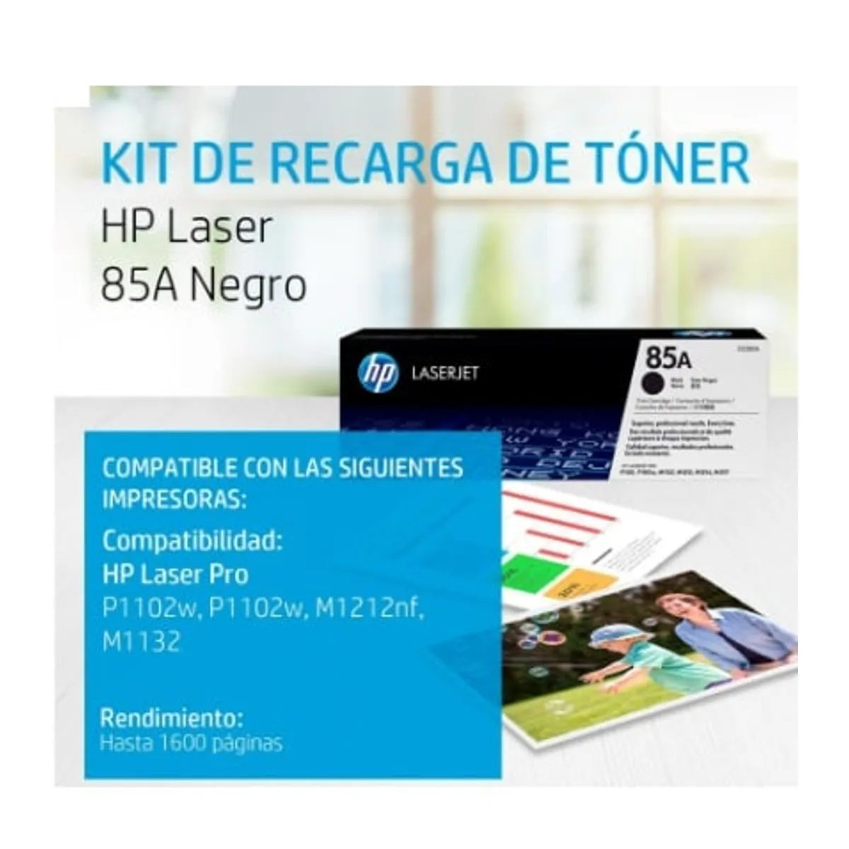 HP - TONER HP 85A NEGRO (CE285A) LASERJET P1102/M1212/M1132 1600 PAG.