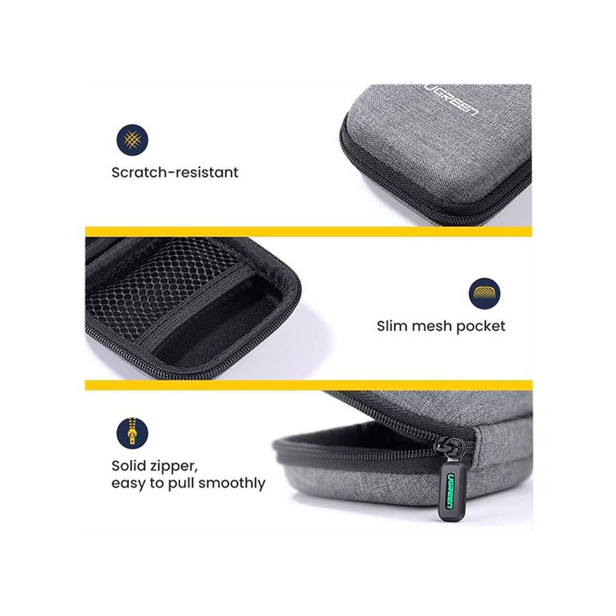 UGREEN - UGREEN LP128 70577 Estuche Rígido Compacto e Impermeable