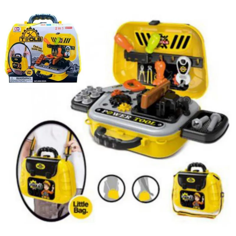 GENERICO - Set de herramientas para niños 2 en 1 AMARRILLO