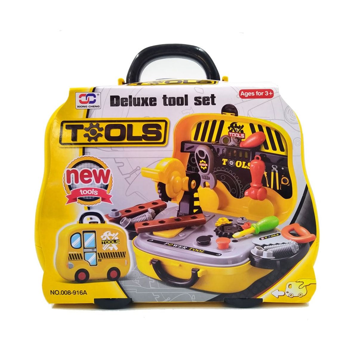 GENERICO - Set de herramientas para niños 2 en 1 AMARRILLO