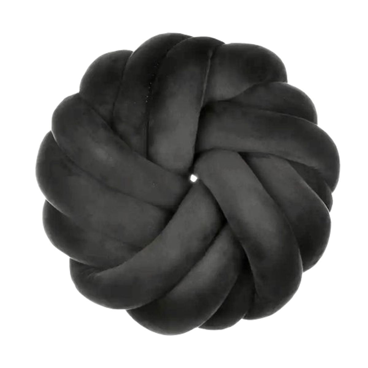 GENERICO - Cojín nudo plano terciopelo negro
