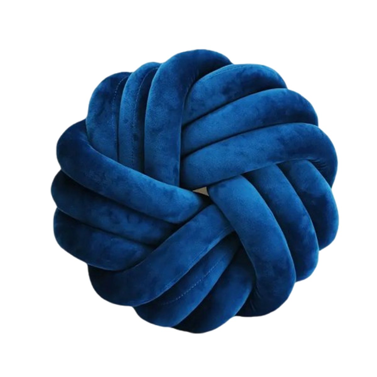 GENERICO - Cojín nudo plano terciopelo azulino