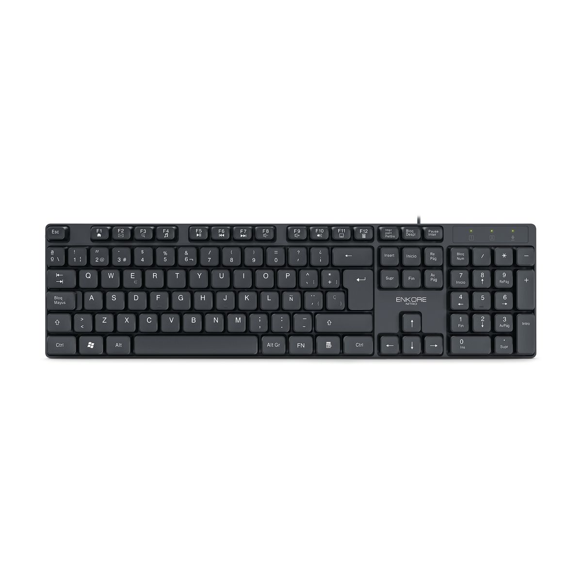 ENKORE - Teclado Alámbrico Con Teclado Numérico Enkore Nitro