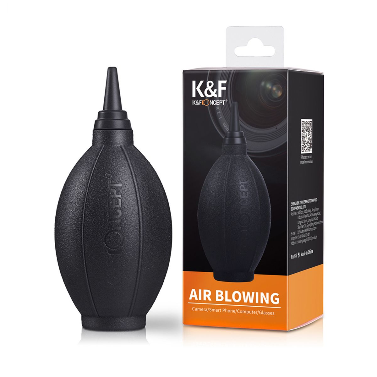 K&F CONCEPT - Bombilla de aire para limpieza de lentes y cámaras K&FConcept SKU1693