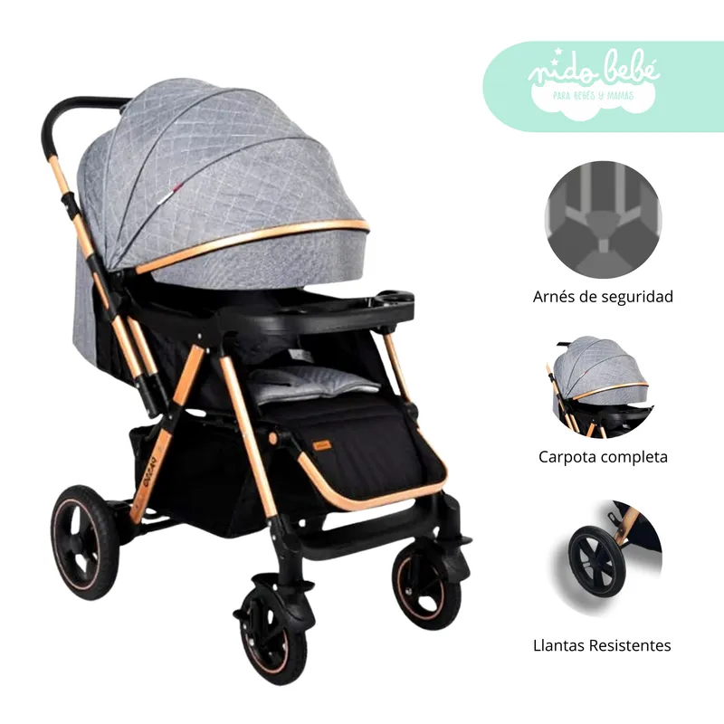 GENERICO - Coche Cuna de bebe Passo color Grey