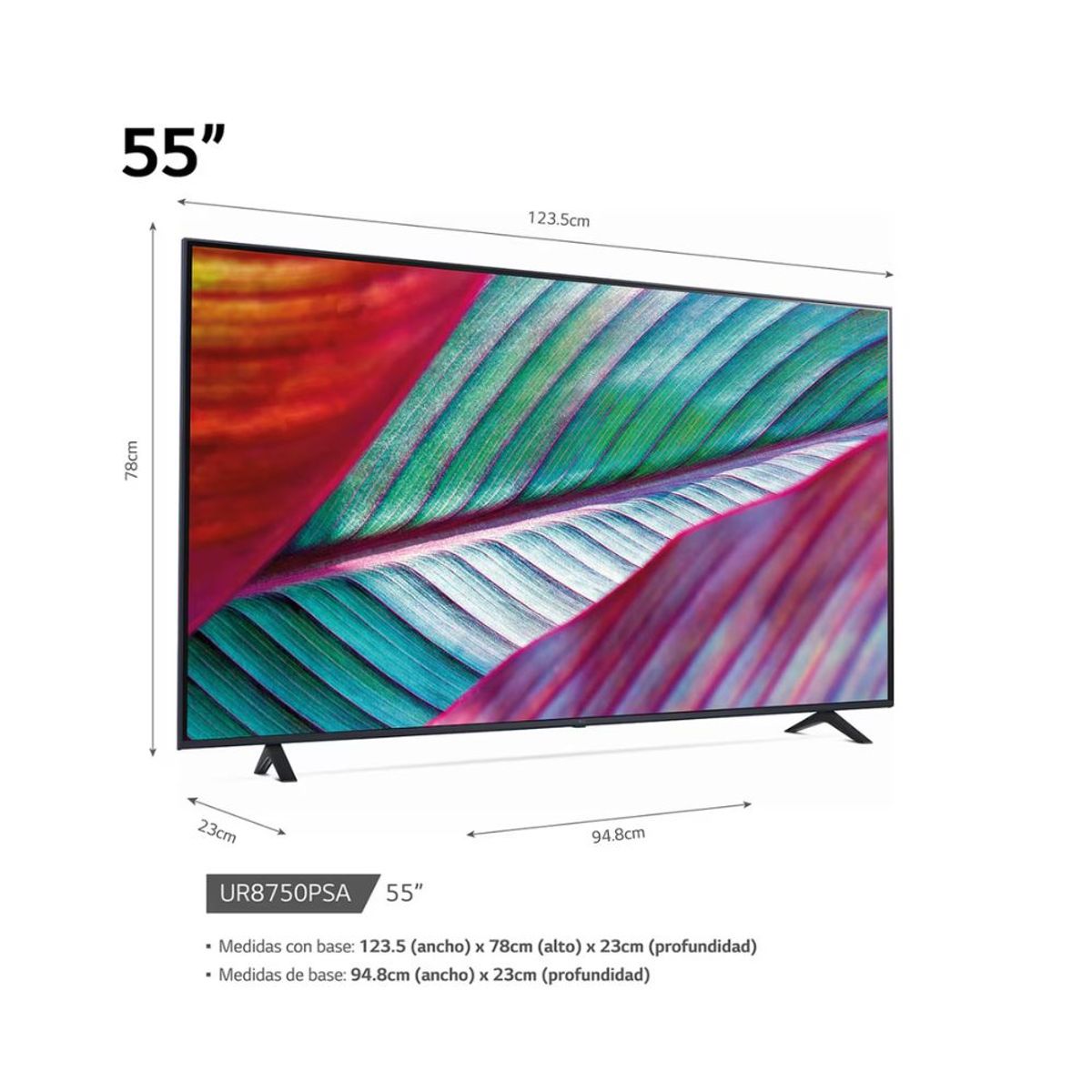 LG - Televisor LG 55 UHD 4K Smart TV THINQ AI 55UR8750PSA