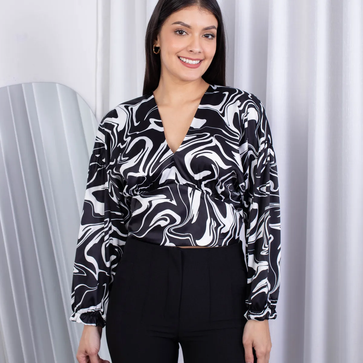 NANCY'S COLLECTION - Blusa Manga Larga Mujer Nancys Collection