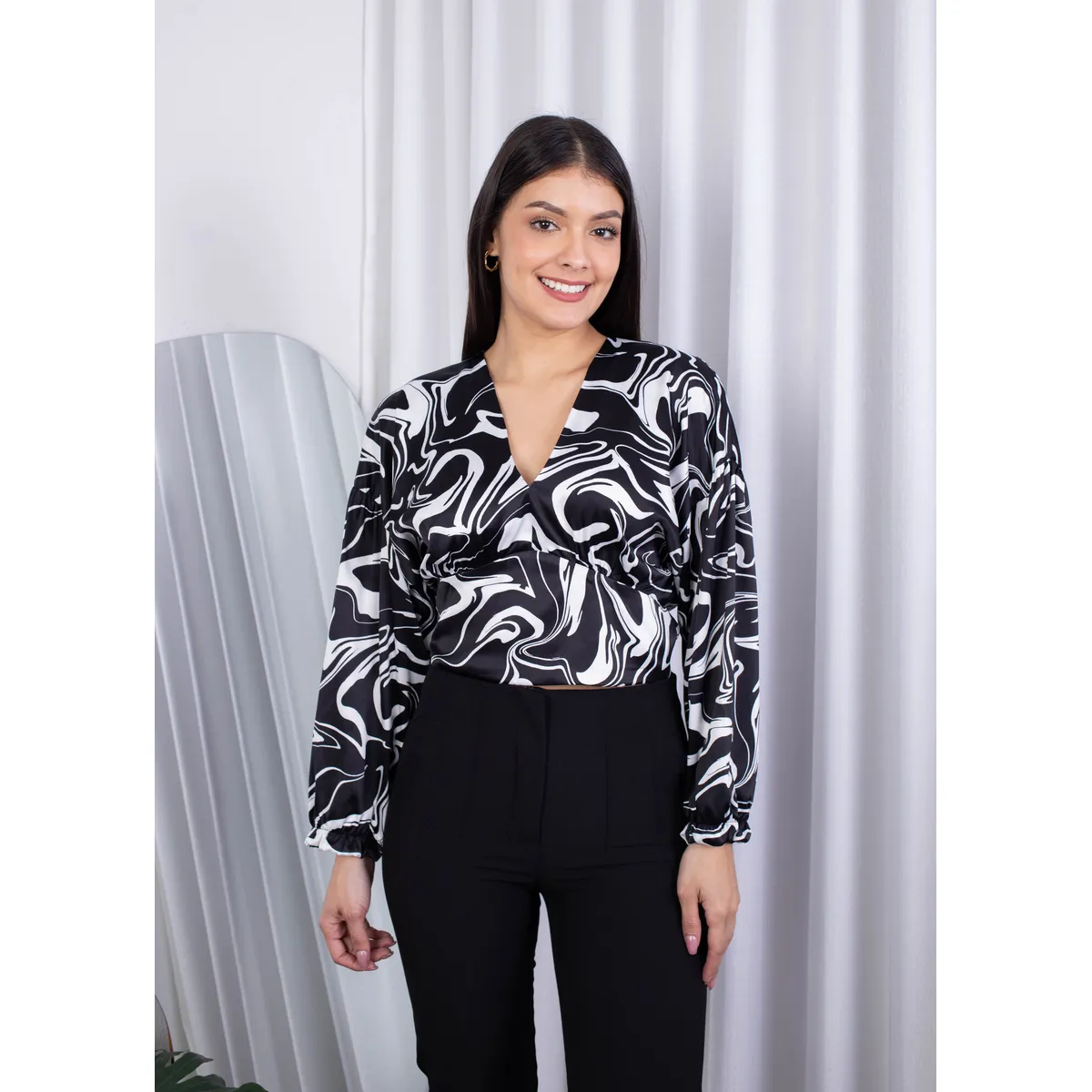 NANCY'S COLLECTION - Blusa Manga Larga Mujer Nancys Collection