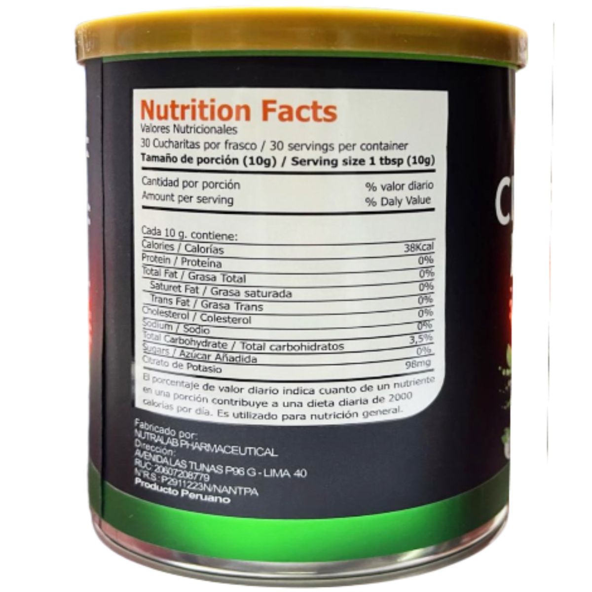 GENERICO - Citrato de Potasio - 300 gramos