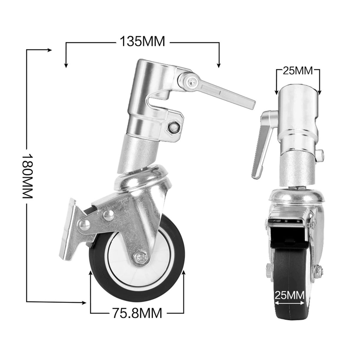 GENERICO - Pack de 3 ruedas para C-Stand