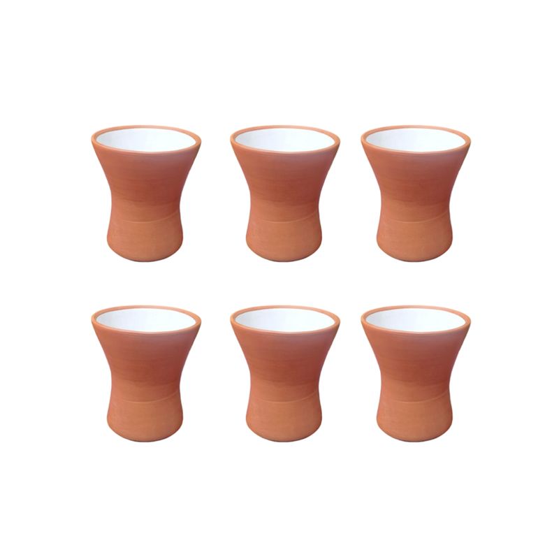 ACHALLAY ARTESANIA DE BARRO - Set de Vasitos Keros 6 Piezas