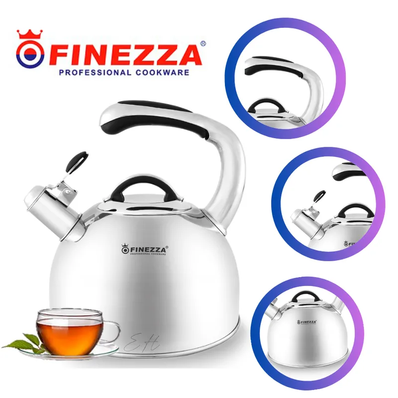 FINEZZA - Tetera de Acero Inoxidable de 2.5 litros Finezza FF-T0040