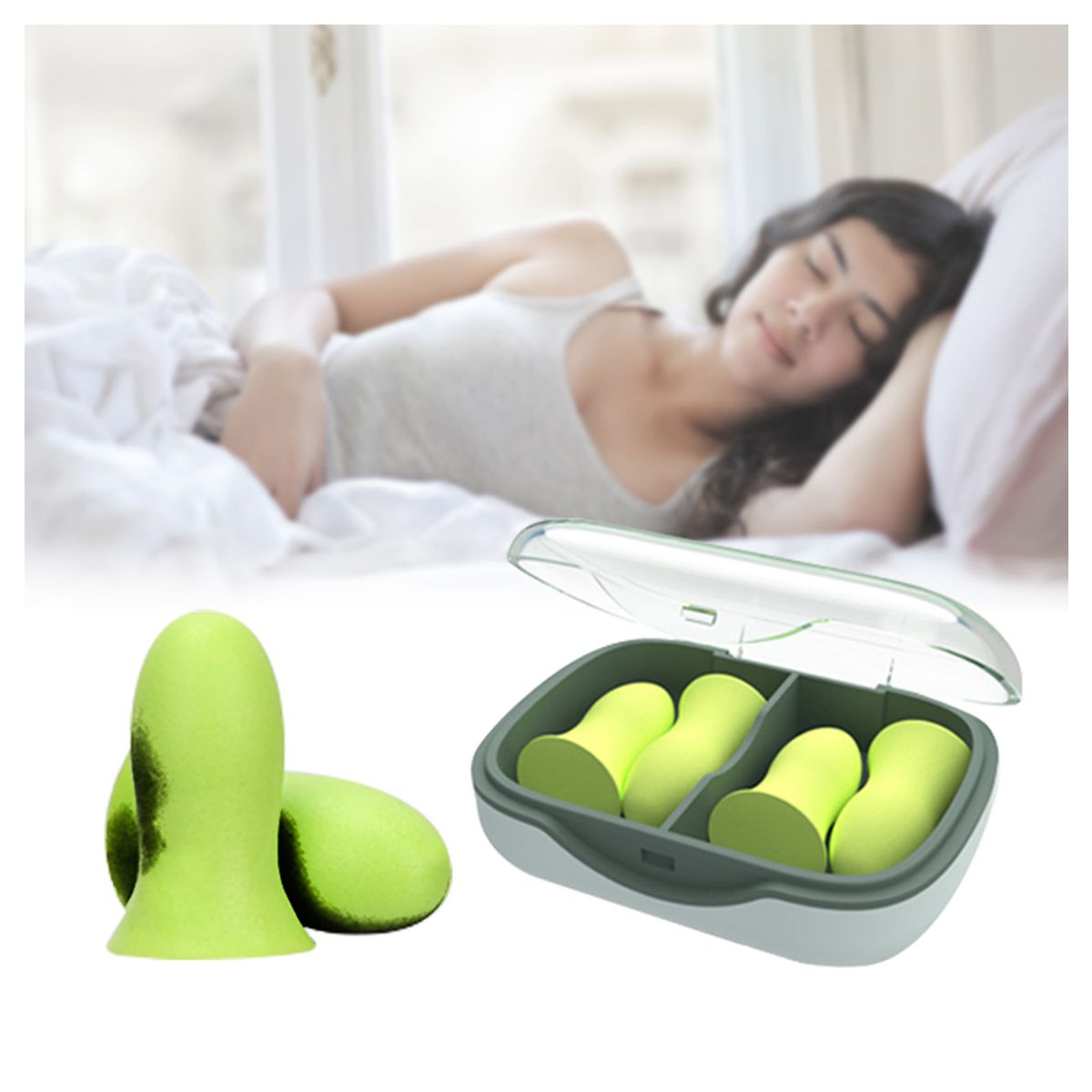 GENERICO - Tapones para oídos aislante de ruidos para dormir 4 unids