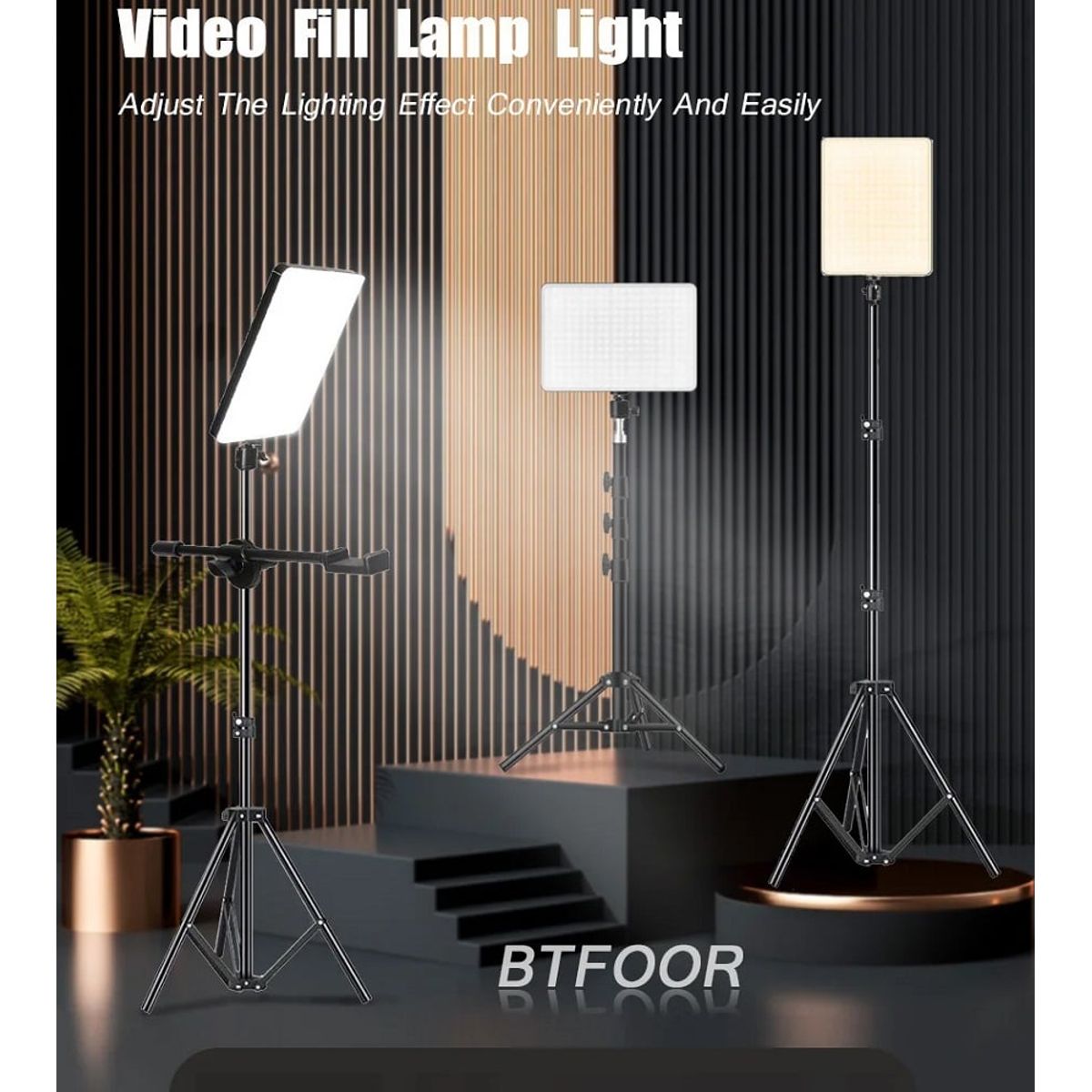 GENERICO - Panel de Luz Led para Fotografía y Video con Tripode L-3560