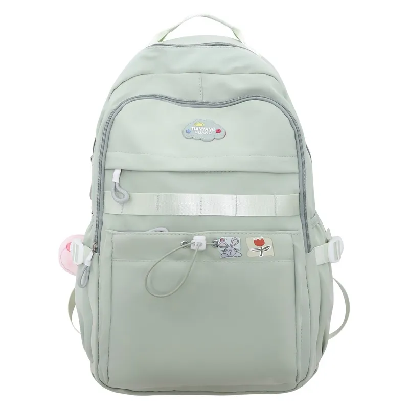 KEKEMI - MOCHILA MODELO COREANO CON LLAVERO DE PELUCHE