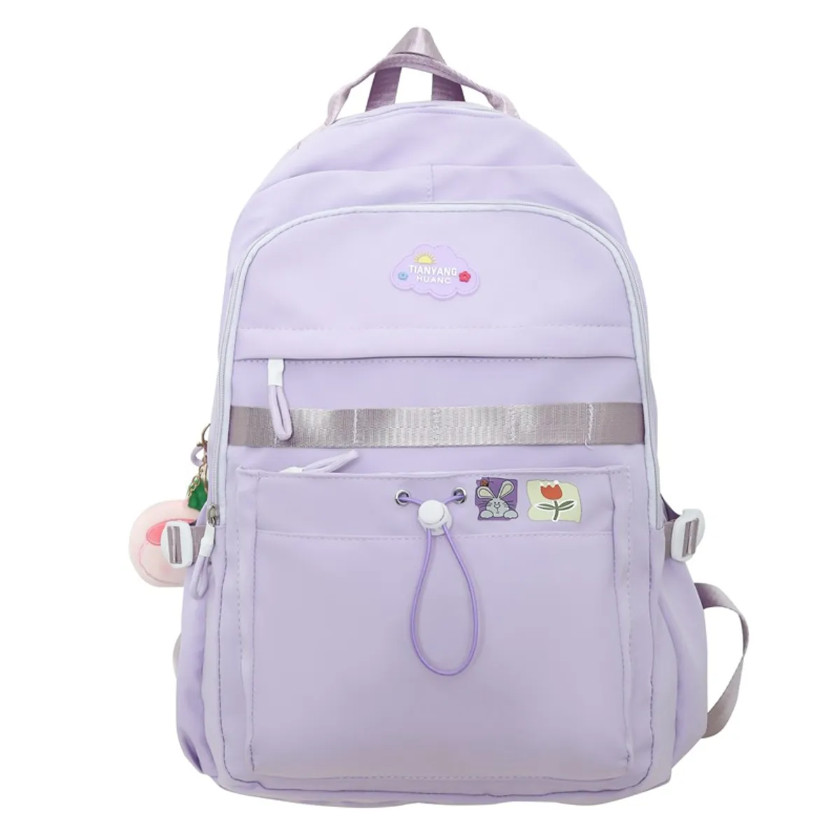 KEKEMI - MOCHILA MODELO COREANO CON LLAVERO DE PELUCHE