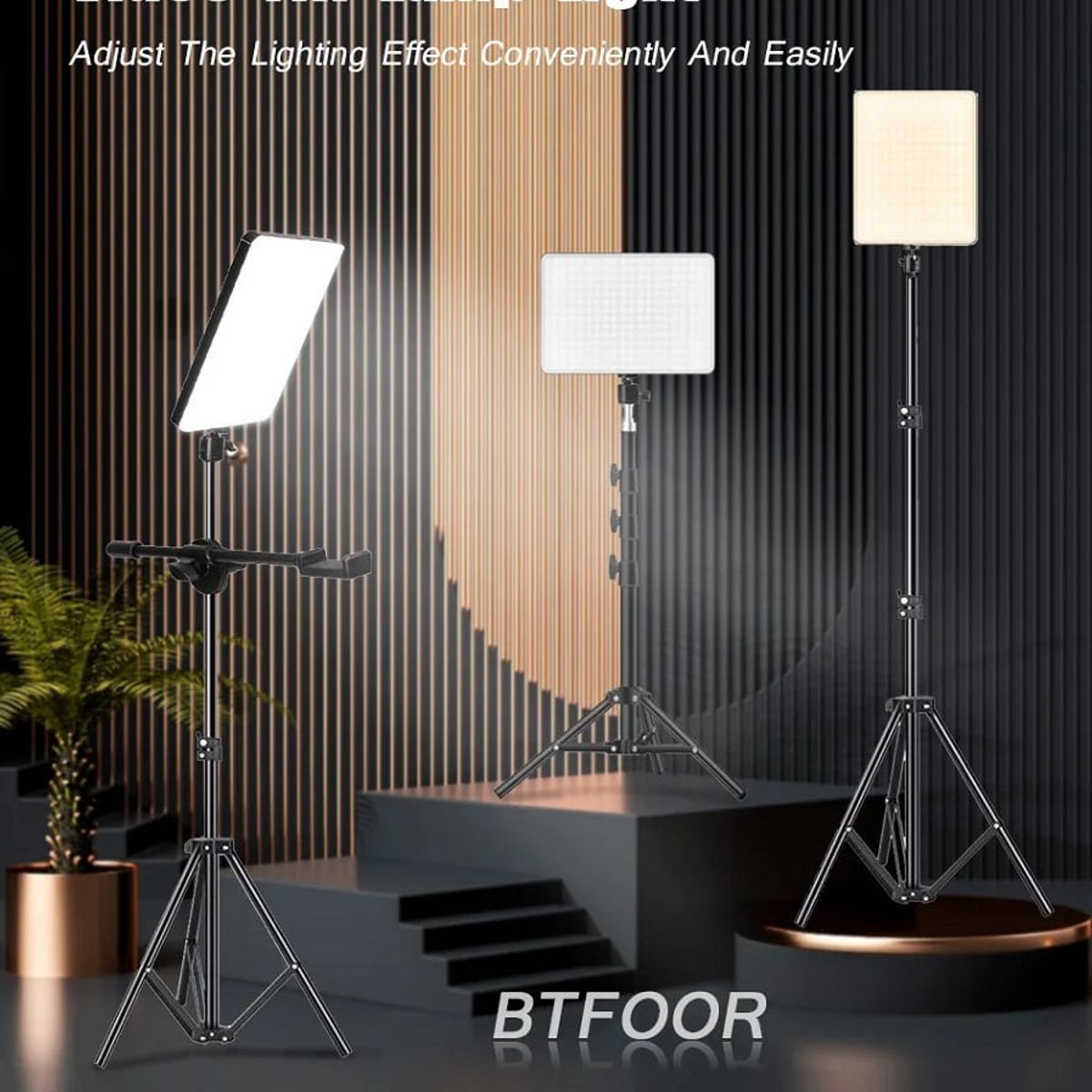 GENERICO - Panel de Luz Led para Fotografía y Video con Tripode L-3560