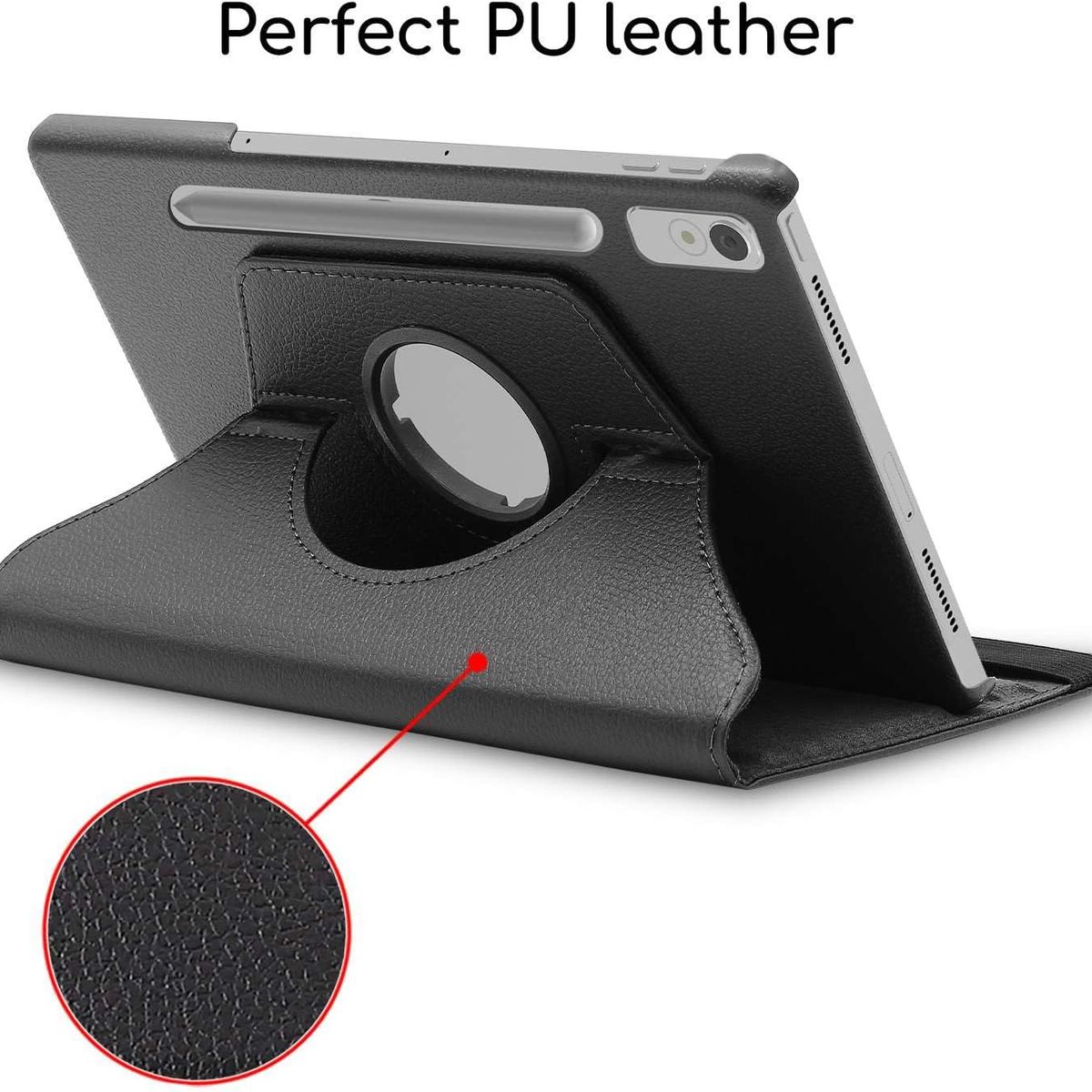 FUNDAANTIGOLPES - Funda Giratoria para Tablet Lenovo P12 127 Negro