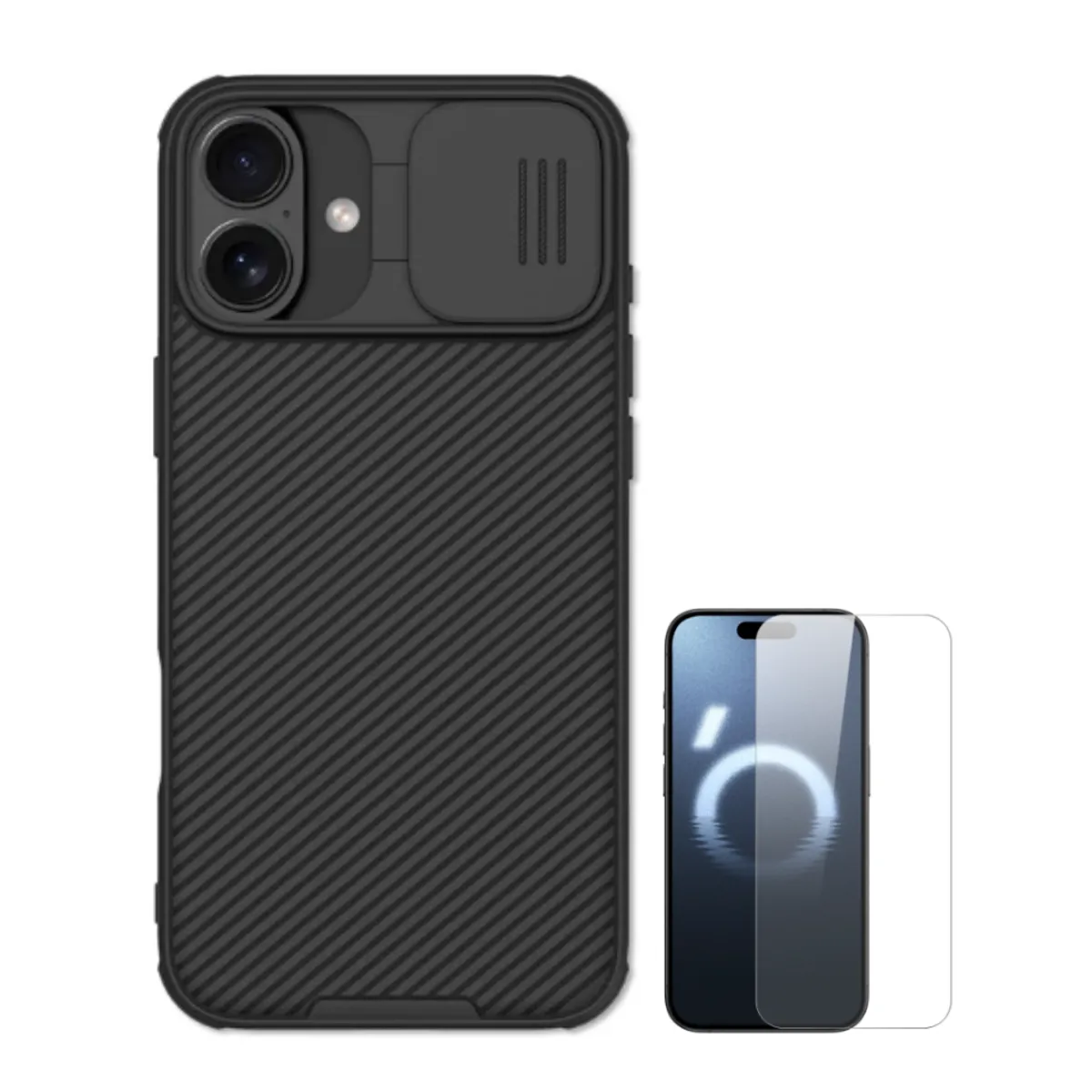 NILLKIN - CASE NILLKIN CAMSHIELD IPHONE 16 Y VIDRIO
