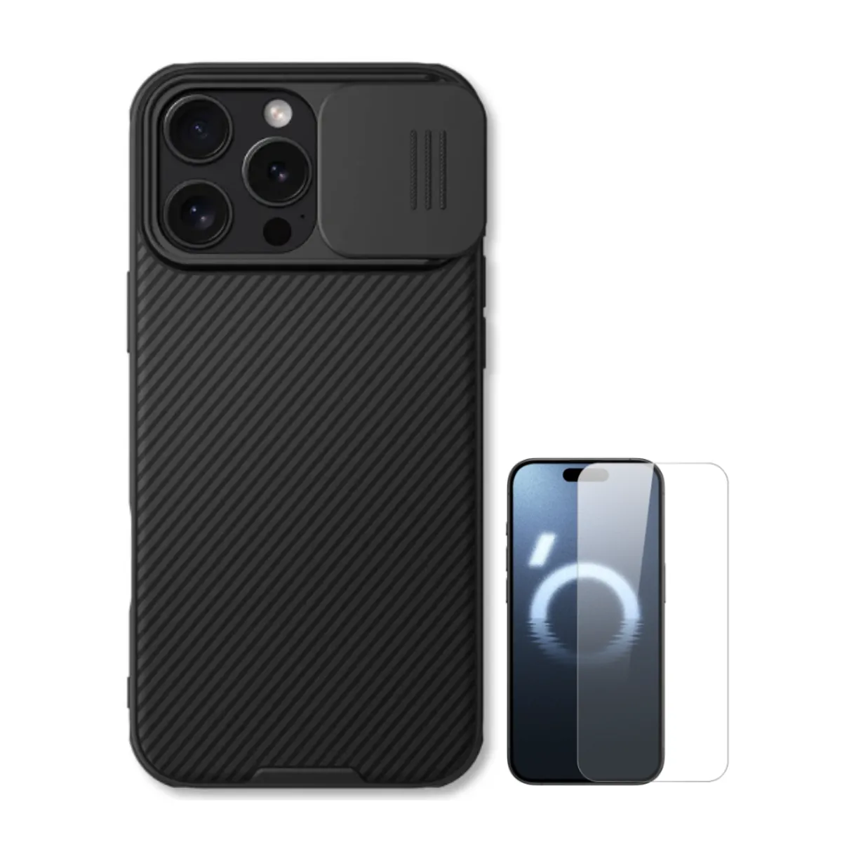 NILLKIN - CASE NILLKIN CAMSHIELD IPHONE 16 PRO Y VIDRIO