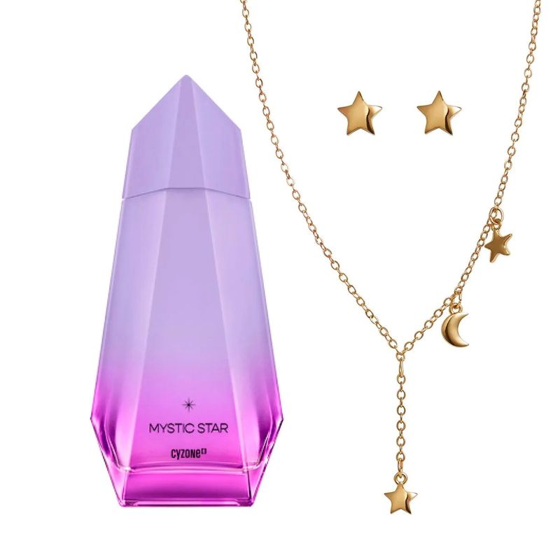 CYZONE - Mystic Star Perfume de Mujer + Collar y Aretenes Tinny Moon