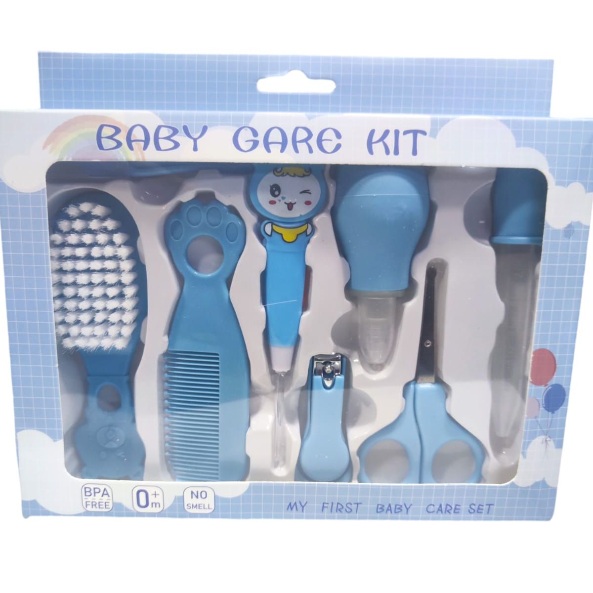 GENERICO - Kit de cuidado del bebé 8 piezas - Celeste