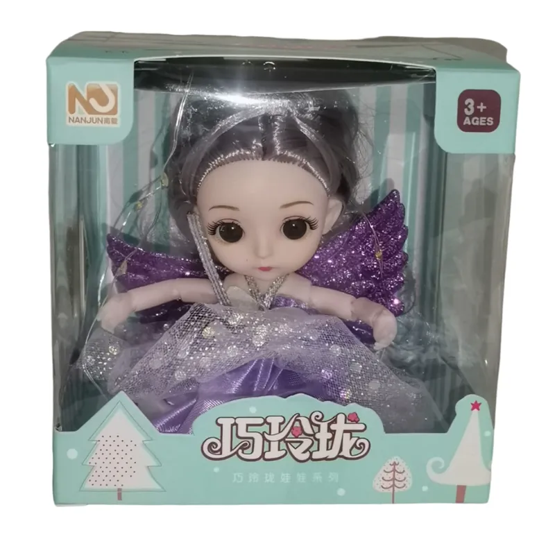 GENERICO - Muñeca Princesa Articulable con Luces Led Lila Castaña