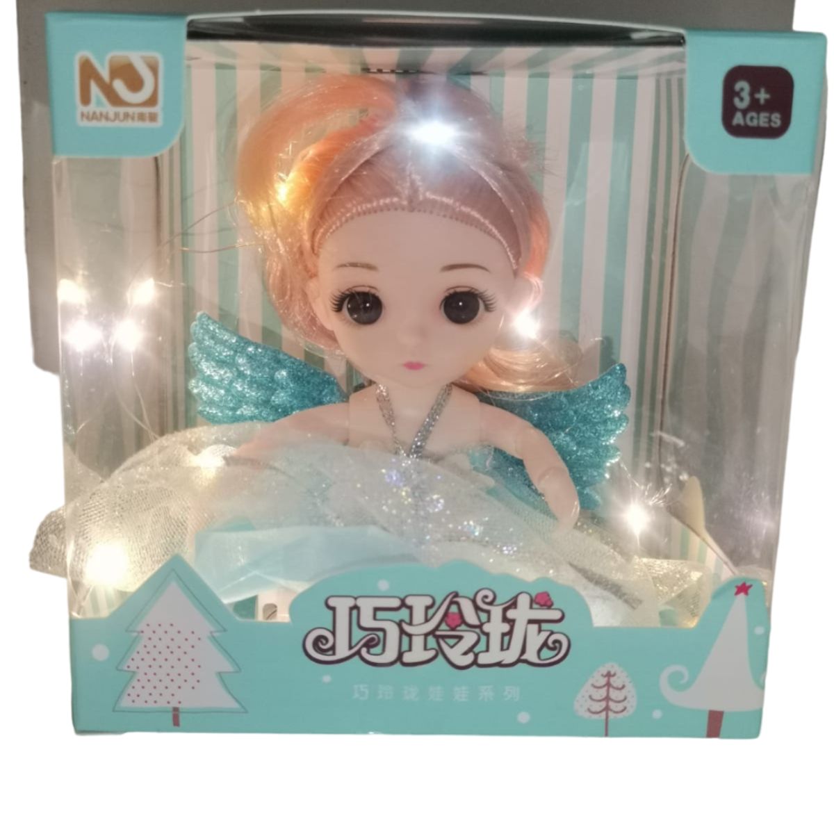 GENERICO - Muñeca Princesa Articulable con Luces Led Celeste