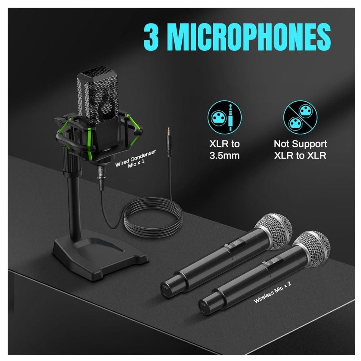 GENERICO - Set Karaoke con Micrófono Inalámbrico