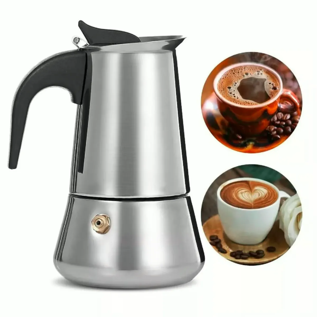 GENERICO - Cafetera Italiana 6 Tazas Acero Inox Espresso Make