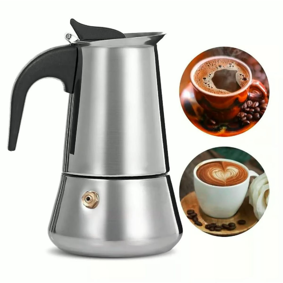 GENERICO - Cafetera Italiana 6 Tazas Acero Inox Espresso Make