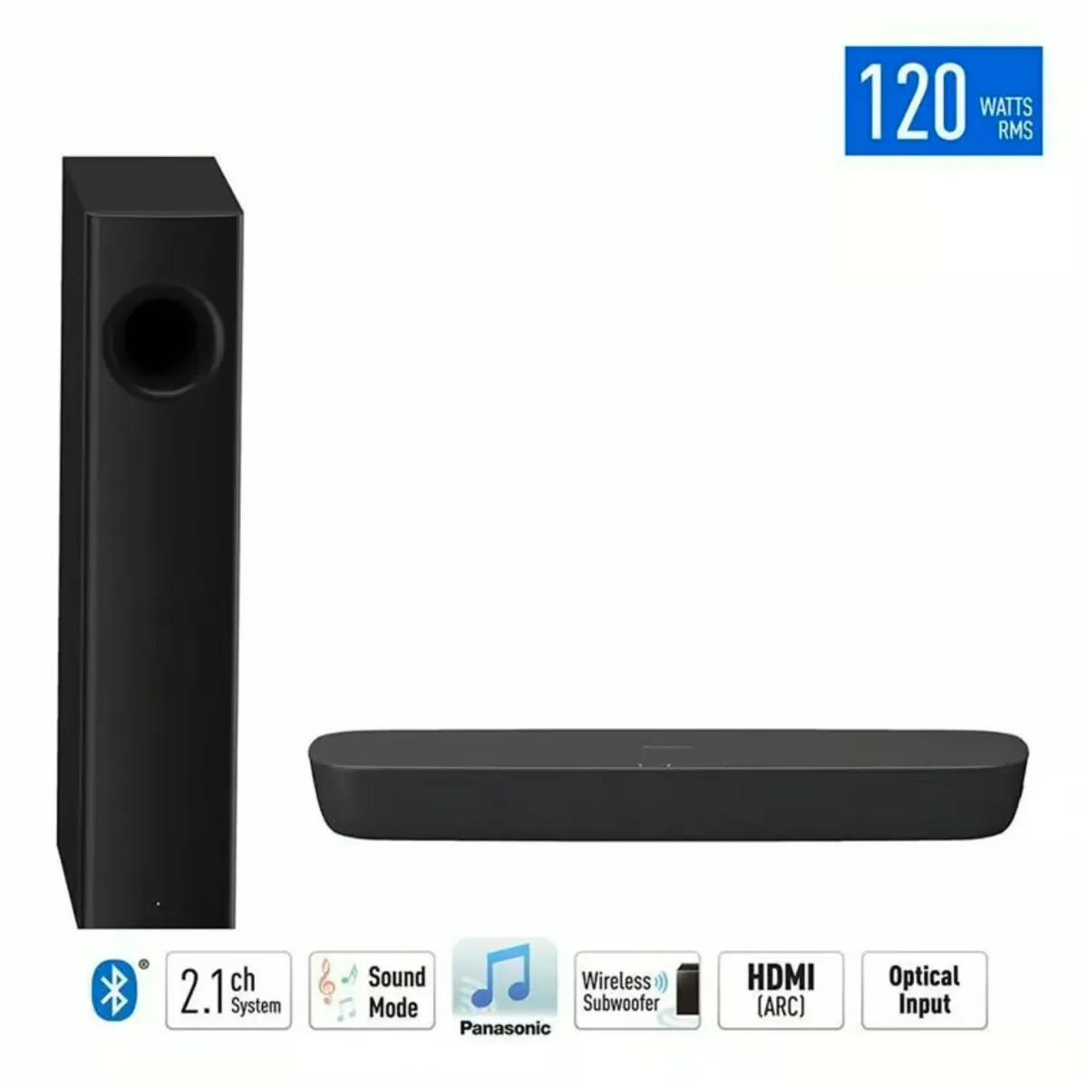 PANASONIC - Barra de Sonido Panasonic 120Watts SC-HTB250 Negro