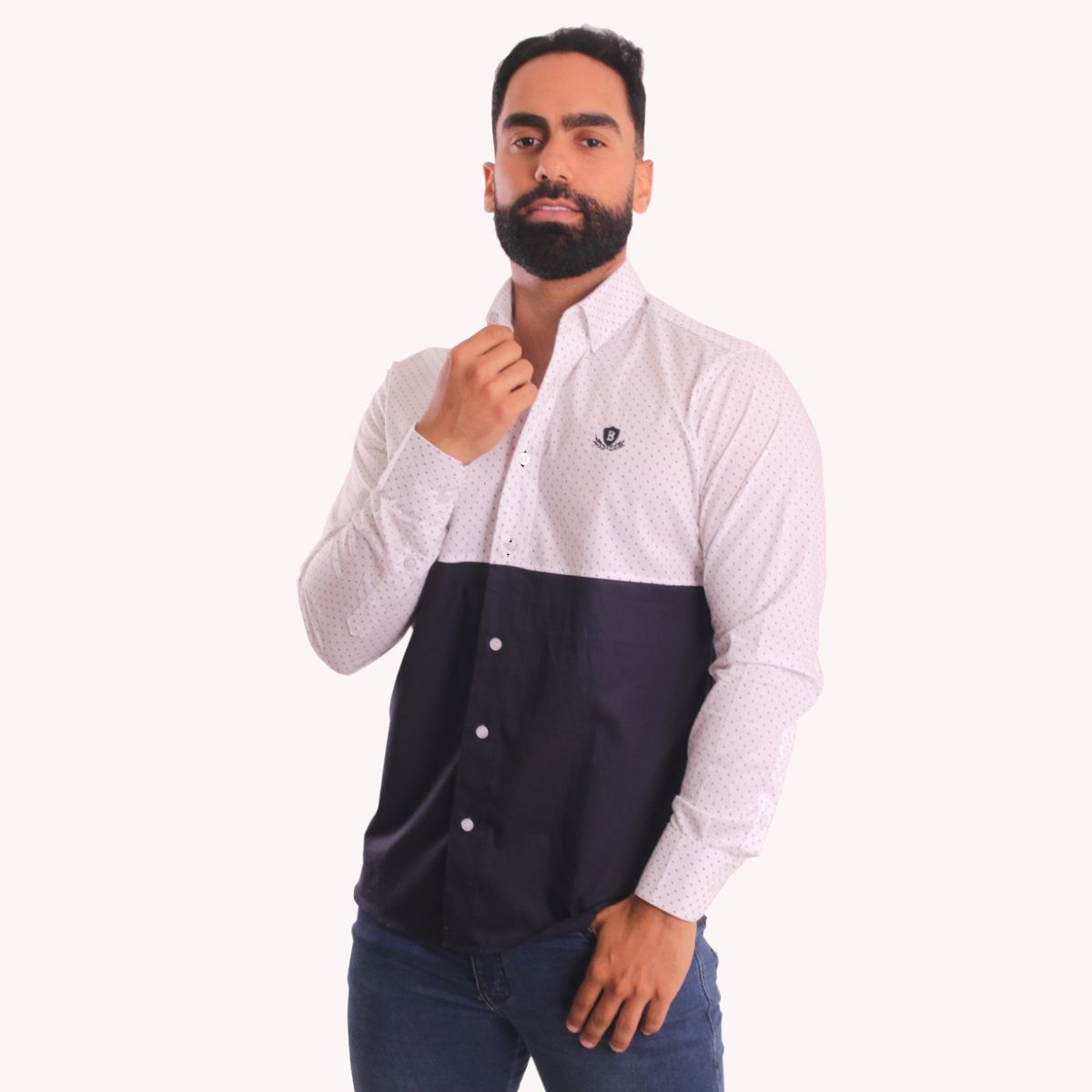 GENERICO - Camisa Manga Larga Hombre Algodón Pima Piero Biani