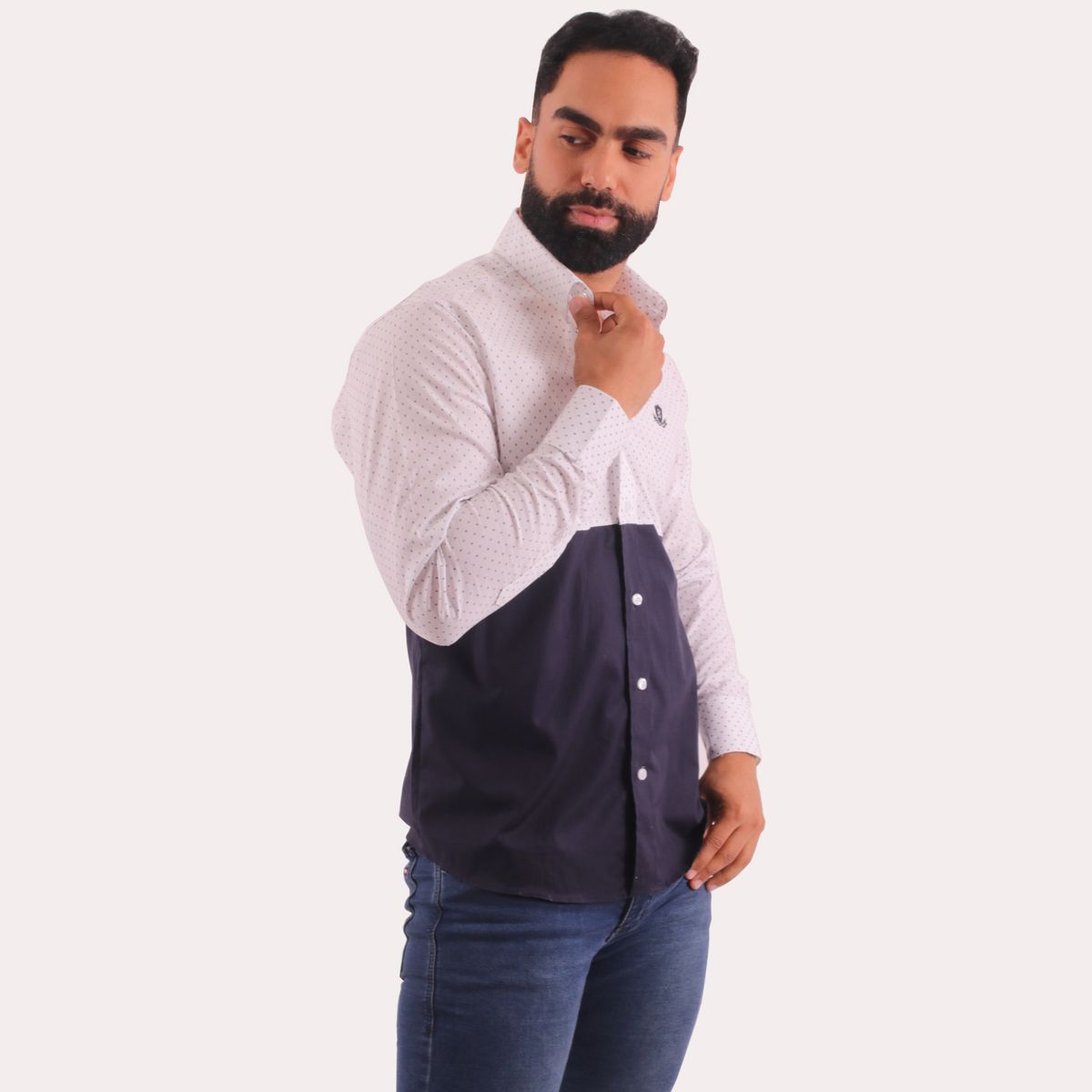 GENERICO - Camisa Manga Larga Hombre Algodón Pima Piero Biani