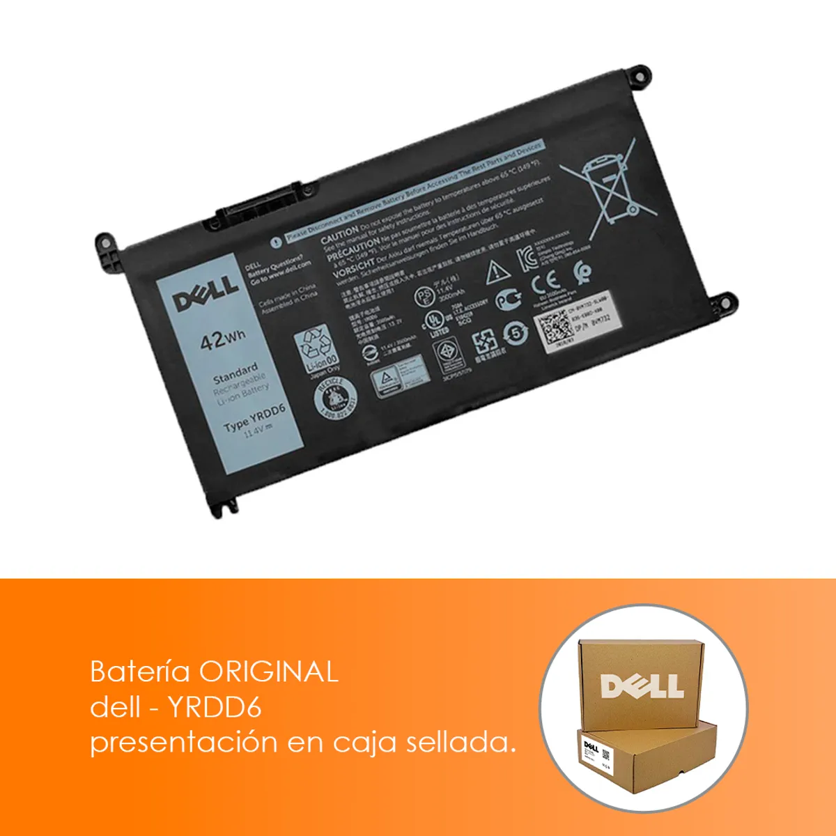 OEM - Batería laptop DELL YRDD6 - NUEVO ORIGINAL
