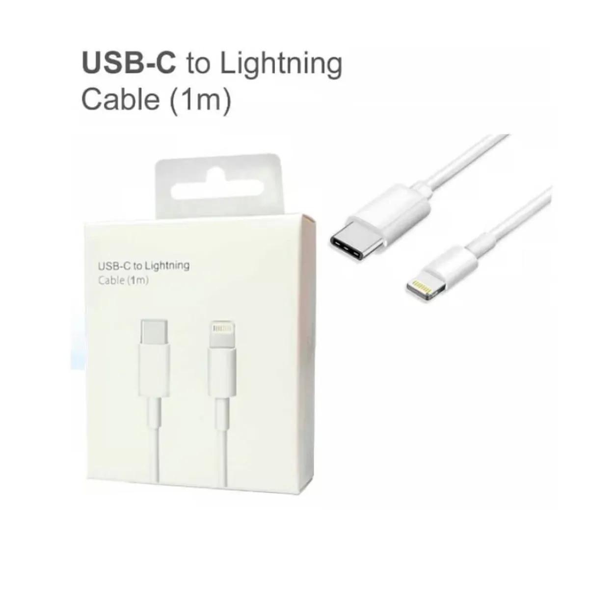 GENERICO - Cable Cargador Usb-C a Lightning 1m compatible Iphone Ipad