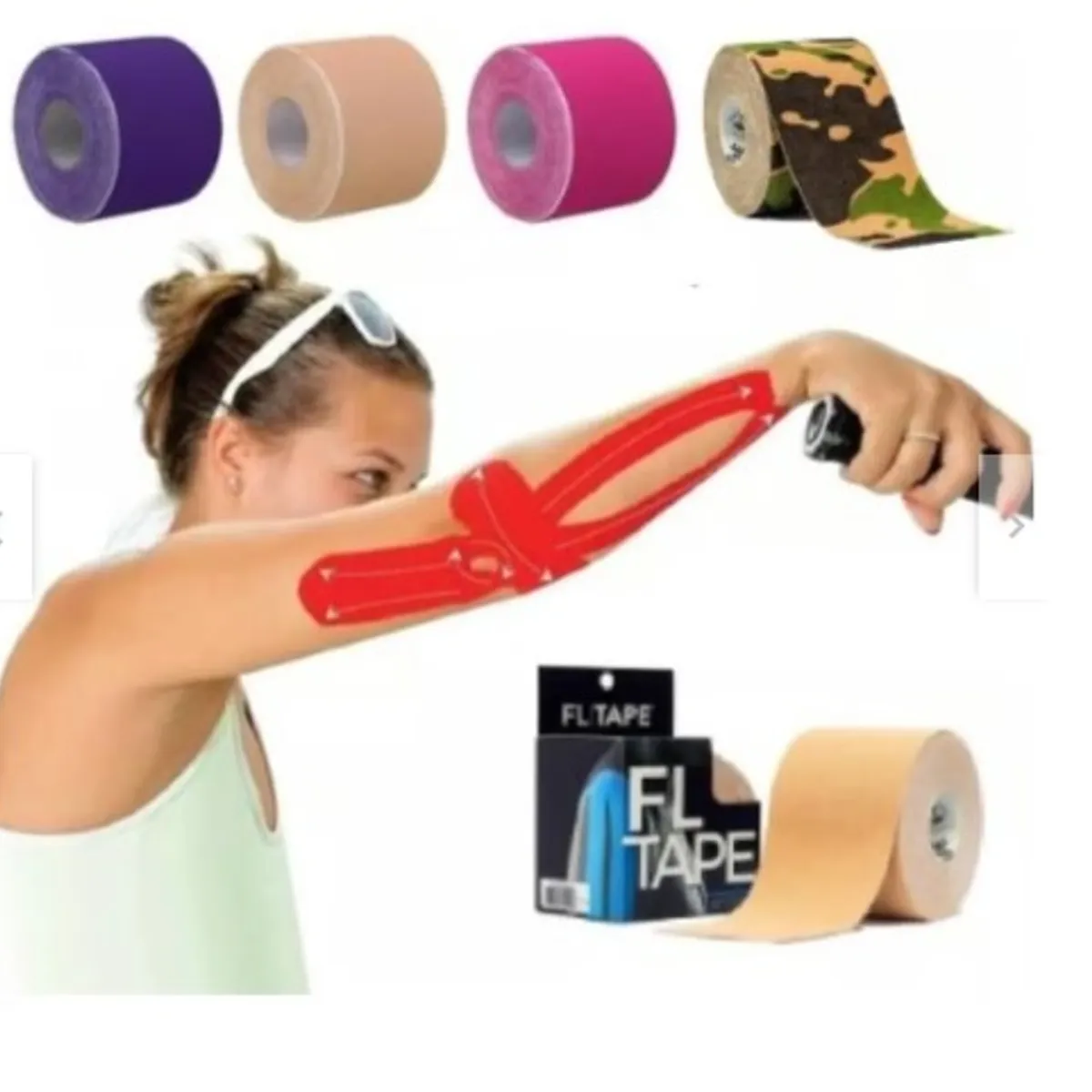 GENERICO - Vendaje FL Tape Cinta Kinesiológica 5m Neuromuscular