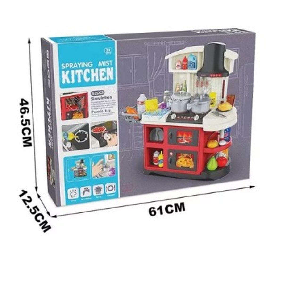 GENERICO - Cocinita Infantil Spraying Con Luz Sonidos Agua Y Vapor