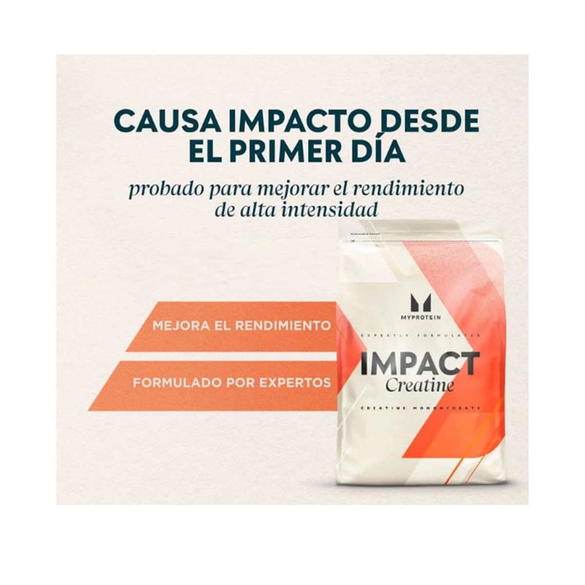 MYPROTEIN - Creatina Monohidratada Myprotein 1 Kg Impact Creatine - Tienda Física