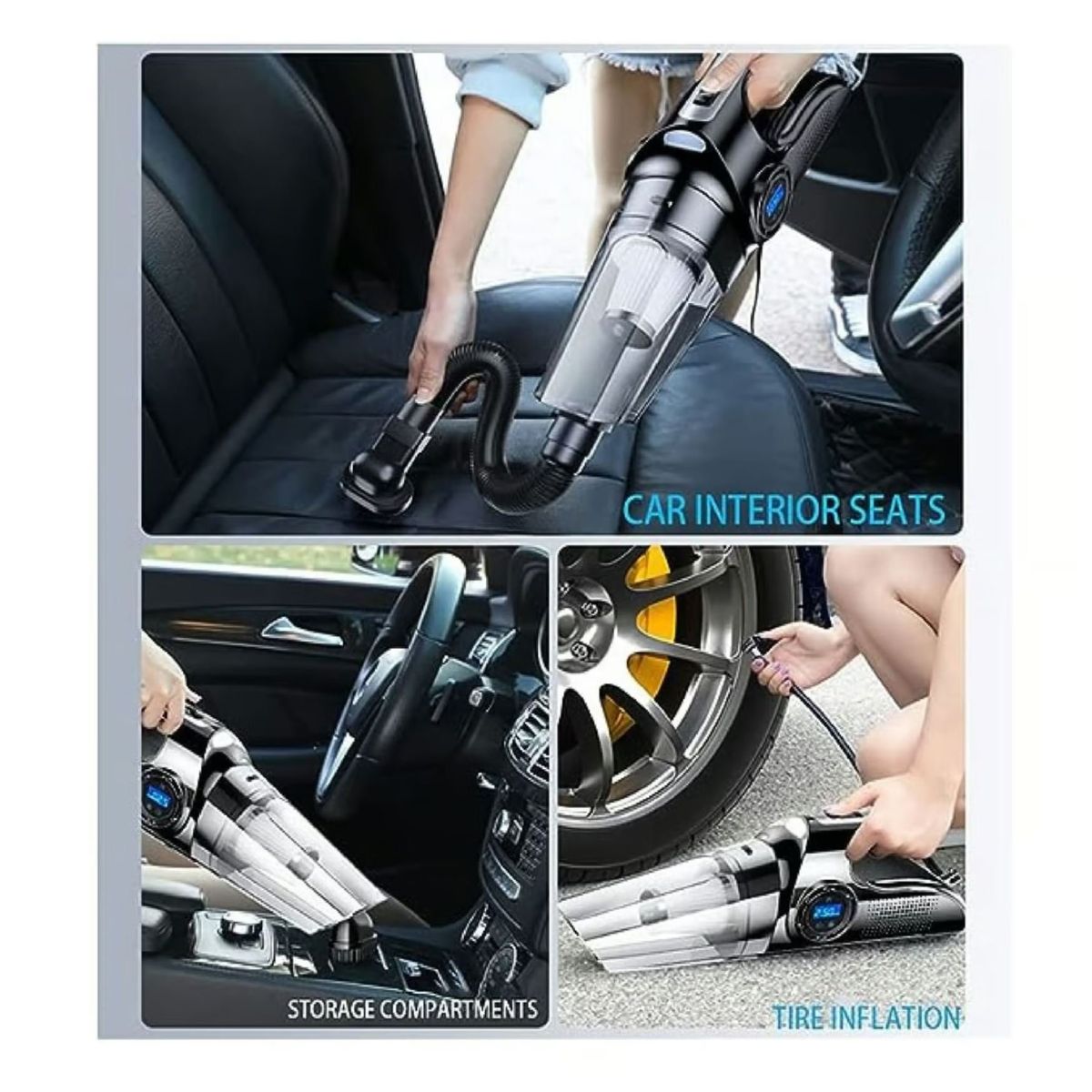 GENERICO - Aspiradora Portátil de Mano 4 en 1 Para Coche