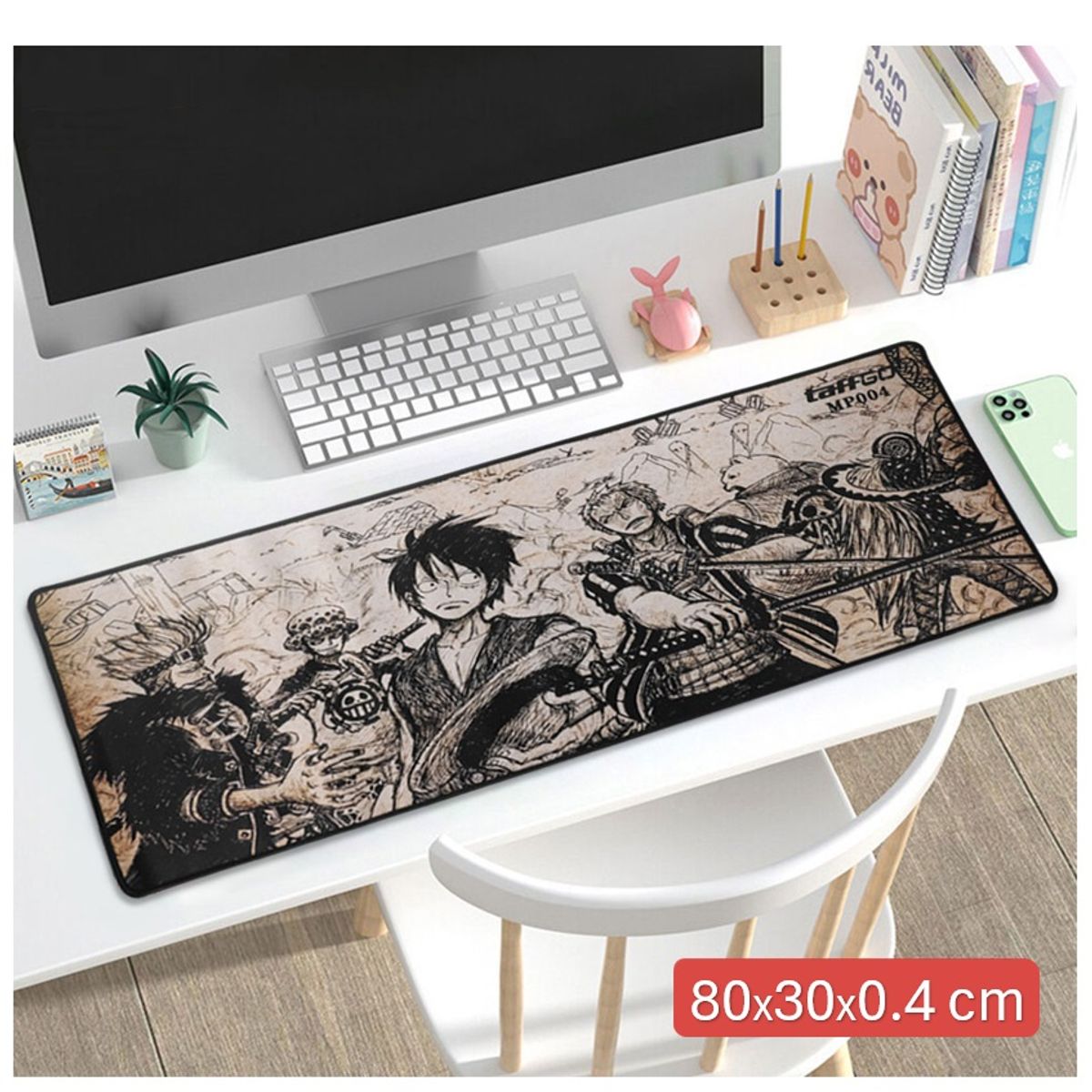OEM - Pad Mouse Gaming Alfombrilla para PC 80x30cmx4mm ONE PIECE XL Gamer